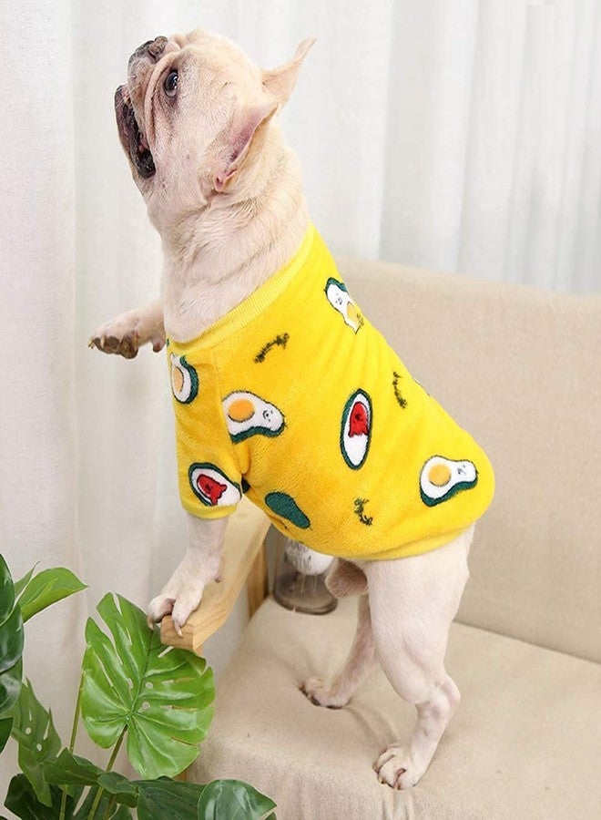 PETANGEL Fleece Dog Shirt, Soft Flannel Dog Sweatshirt Clothes for Puppy Small Dogs, Avocado Pattern Winter Party Dress Up Clothes for French Bulldog, Poodle Pug (Size: XXL, Chest: 68 cm) - Image 3